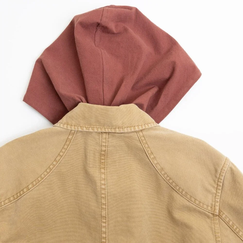 Aritzia TNA Jasper Field Jacket Relaxed Cotton Canvas Vintage Topaz Tan *Altered - Picture 12 of 16